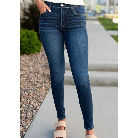 Kancan Dark Wash High Rise Skinny Jeans - Women’s 23 - Picture 1 of 7